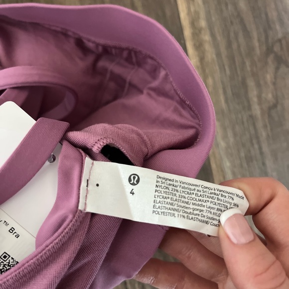 NWT LULULEMON Energy Bra - Velvet Dust - Picture 6 of 6